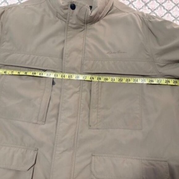 Eddie Bauer Goose Down Jacket Mens XXLarge Beige Mid-length Parka Full zip - Picture 15 of 16